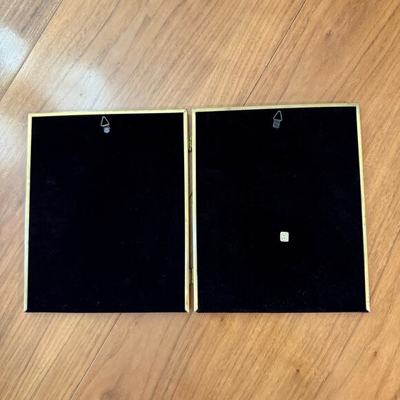 Brass Picture Frame Double Hinge Bifold Collage Matted Six Photo Korea 8x10 - Picture 4 of 9